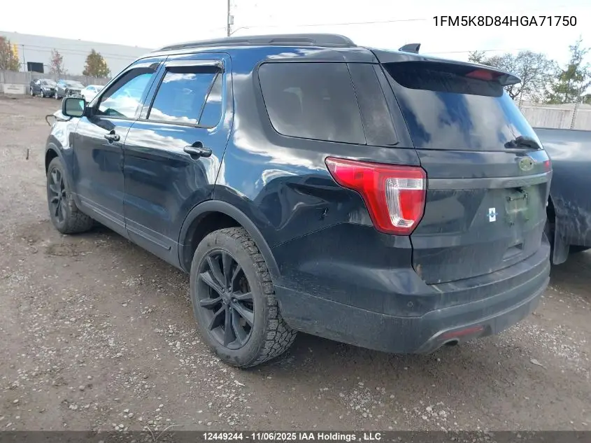 1FM5K8D84HGA71750 2017 Ford Explorer Xlt