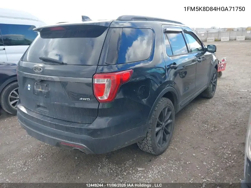 1FM5K8D84HGA71750 2017 Ford Explorer Xlt