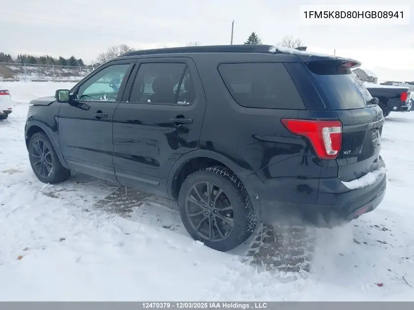 1FM5K8D80HGB08941 2017 Ford Explorer Xlt