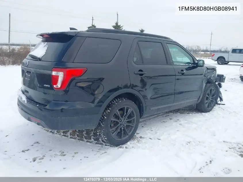 1FM5K8D80HGB08941 2017 Ford Explorer Xlt