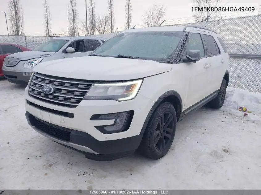 1FM5K8D86HGA49409 2017 Ford Explorer Xlt