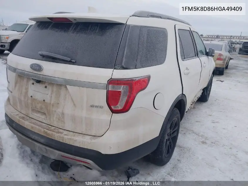 1FM5K8D86HGA49409 2017 Ford Explorer Xlt