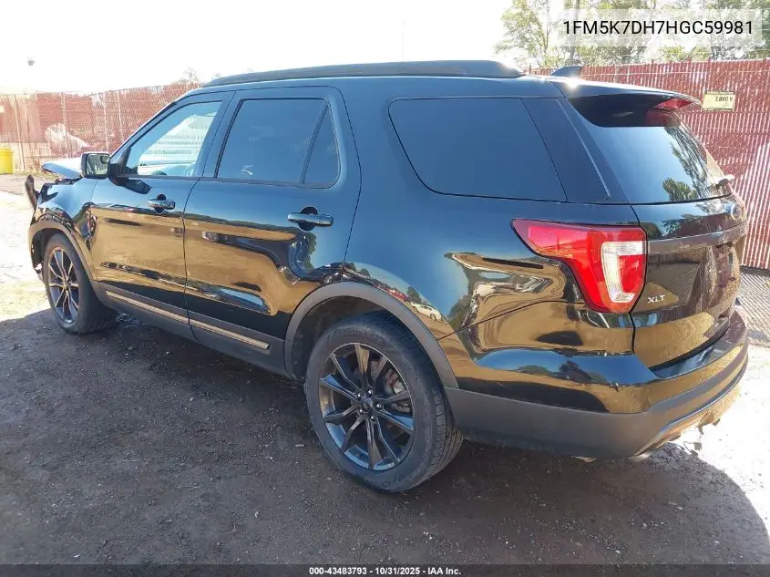 1FM5K7DH7HGC59981 2017 Ford Explorer Xlt