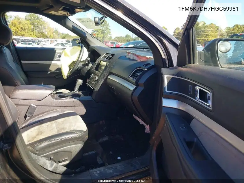 1FM5K7DH7HGC59981 2017 Ford Explorer Xlt