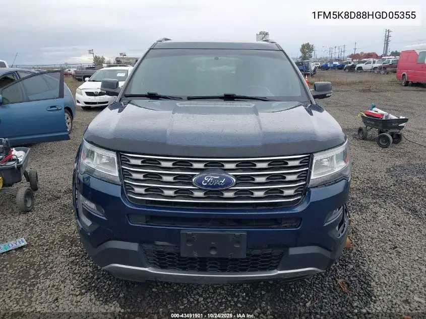 1FM5K8D88HGD05355 2017 Ford Explorer Xlt