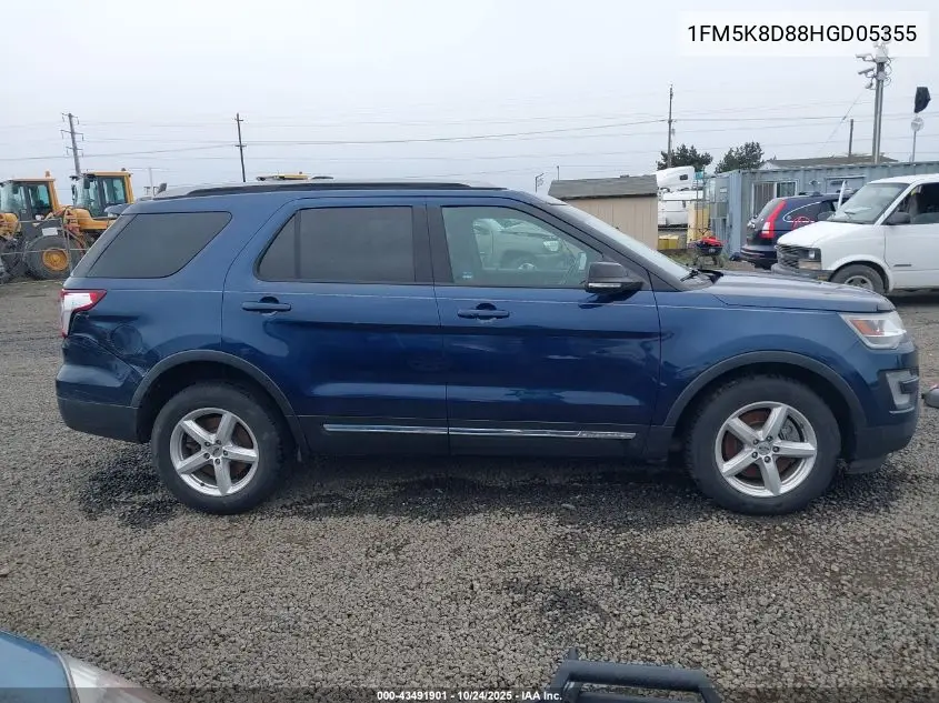 1FM5K8D88HGD05355 2017 Ford Explorer Xlt