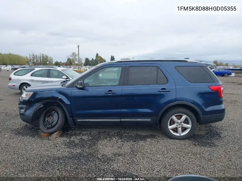 1FM5K8D88HGD05355 2017 Ford Explorer Xlt