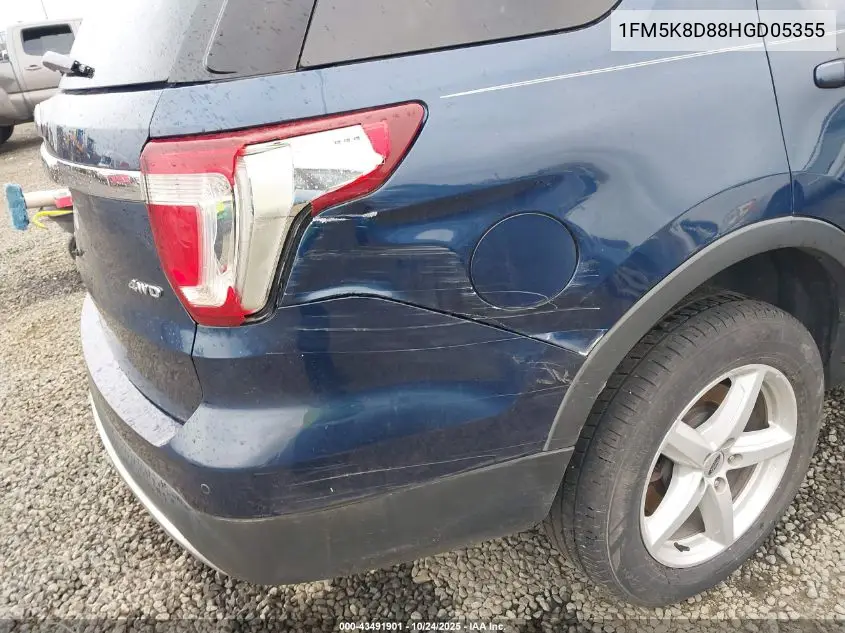 1FM5K8D88HGD05355 2017 Ford Explorer Xlt