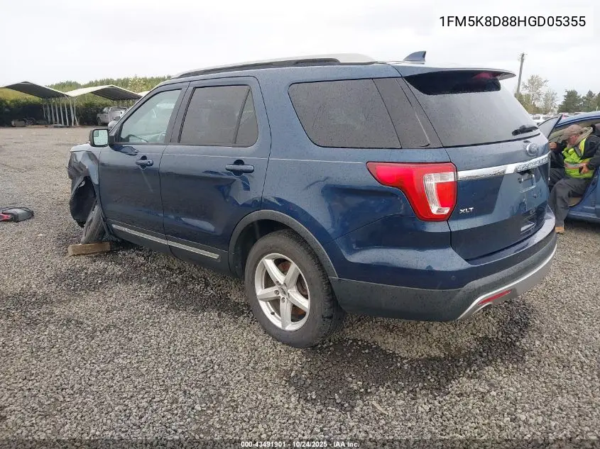 1FM5K8D88HGD05355 2017 Ford Explorer Xlt