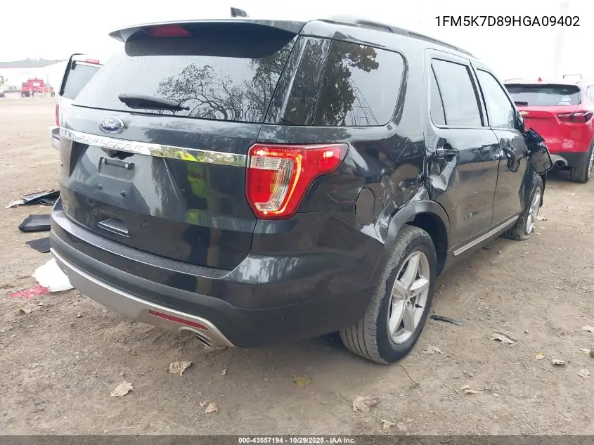 1FM5K7D89HGA09402 2017 Ford Explorer Xlt