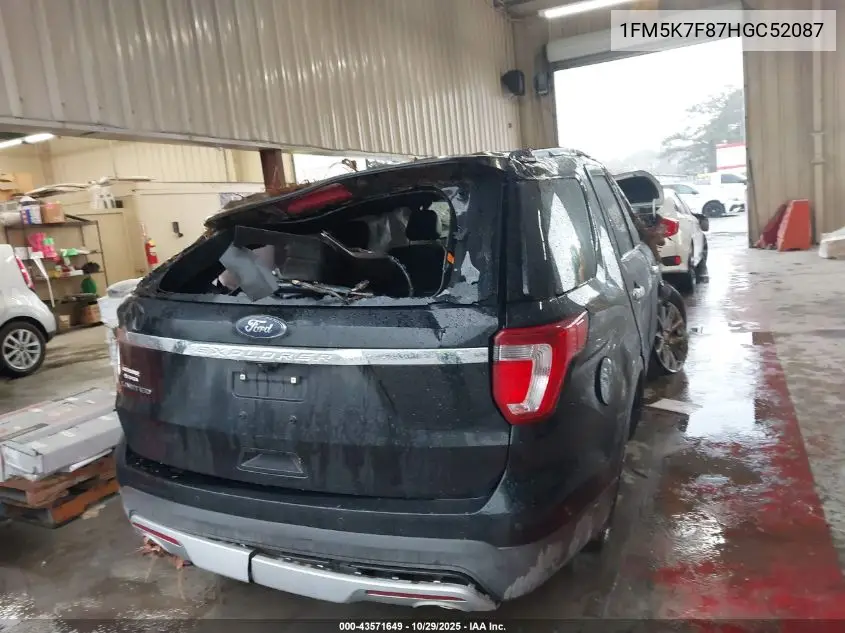 1FM5K7F87HGC52087 2017 Ford Explorer Limited