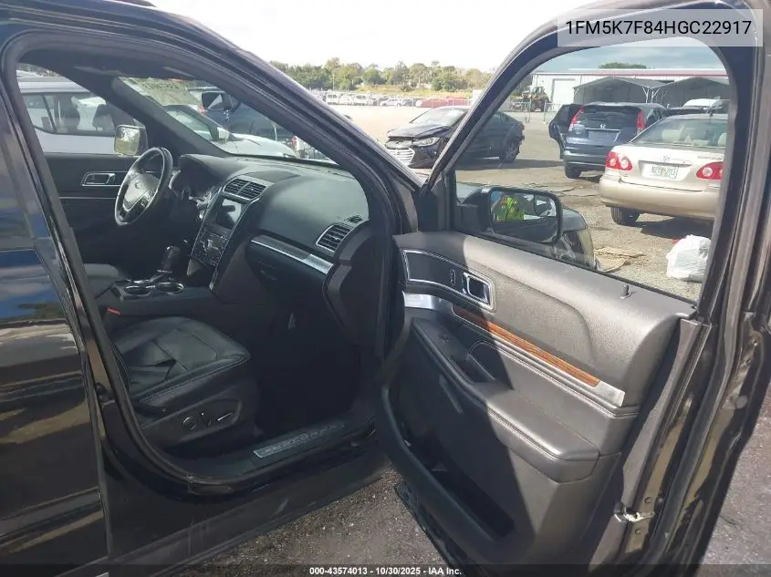 1FM5K7F84HGC22917 2017 Ford Explorer Limited