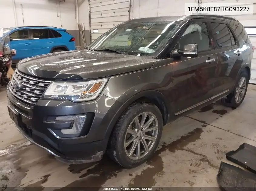 1FM5K8F87HGC93227 2017 Ford Explorer Limited