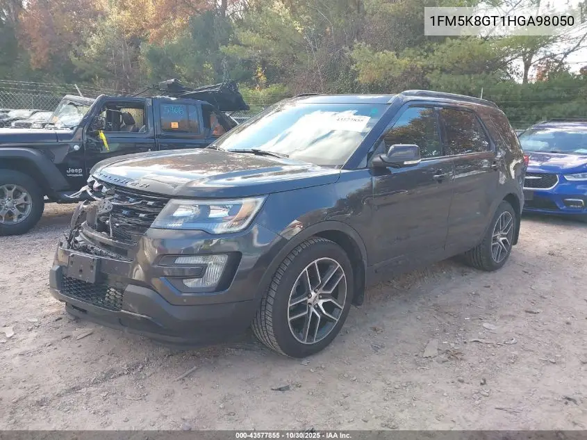 1FM5K8GT1HGA98050 2017 Ford Explorer Sport
