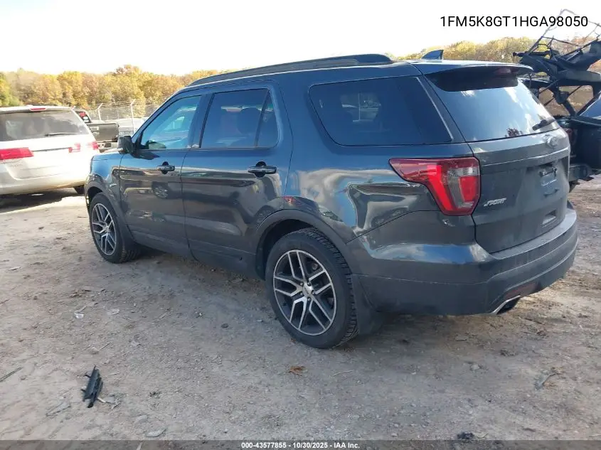 1FM5K8GT1HGA98050 2017 Ford Explorer Sport