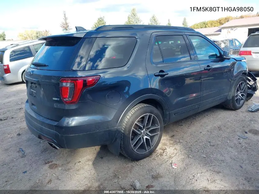 1FM5K8GT1HGA98050 2017 Ford Explorer Sport
