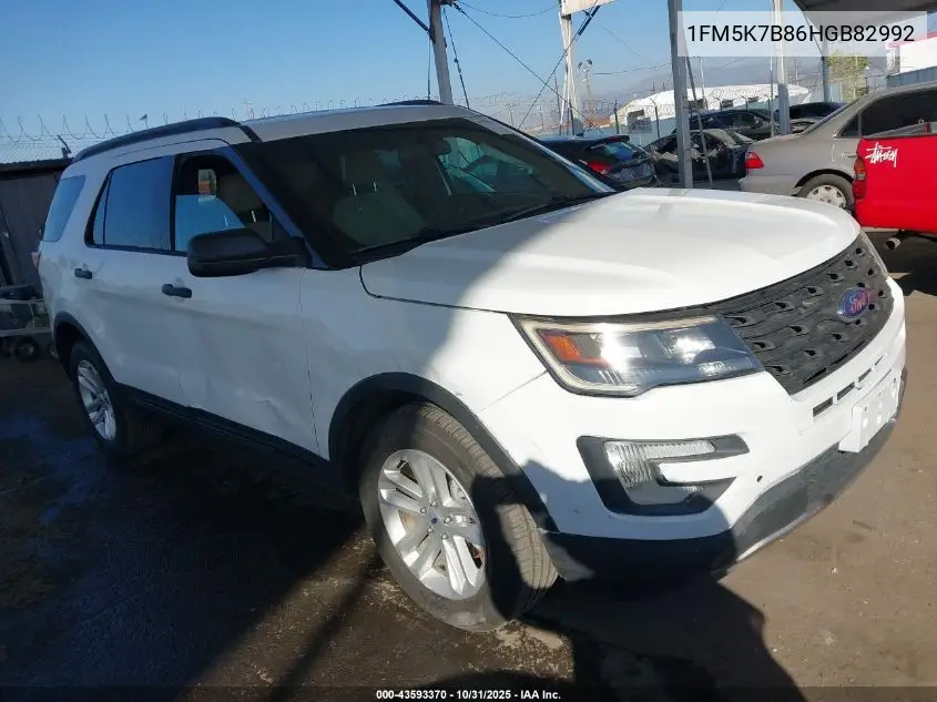1FM5K7B86HGB82992 2017 Ford Explorer