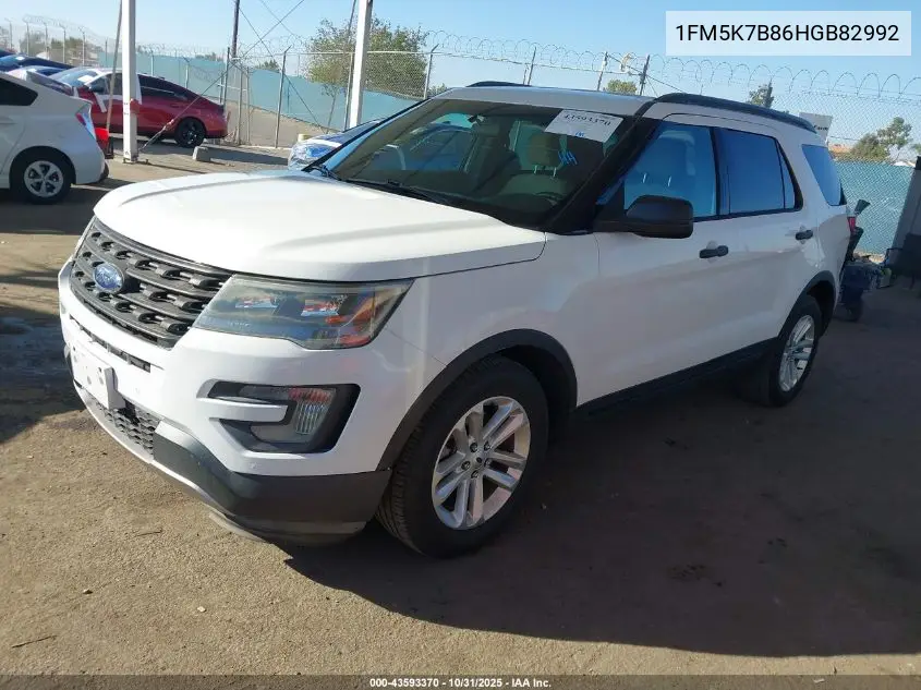 1FM5K7B86HGB82992 2017 Ford Explorer