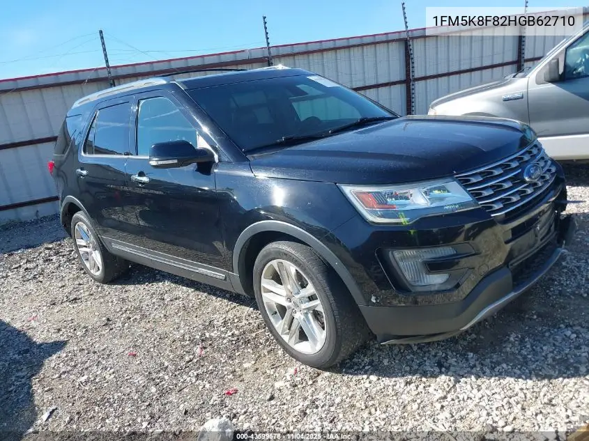 1FM5K8F82HGB62710 2017 Ford Explorer Limited