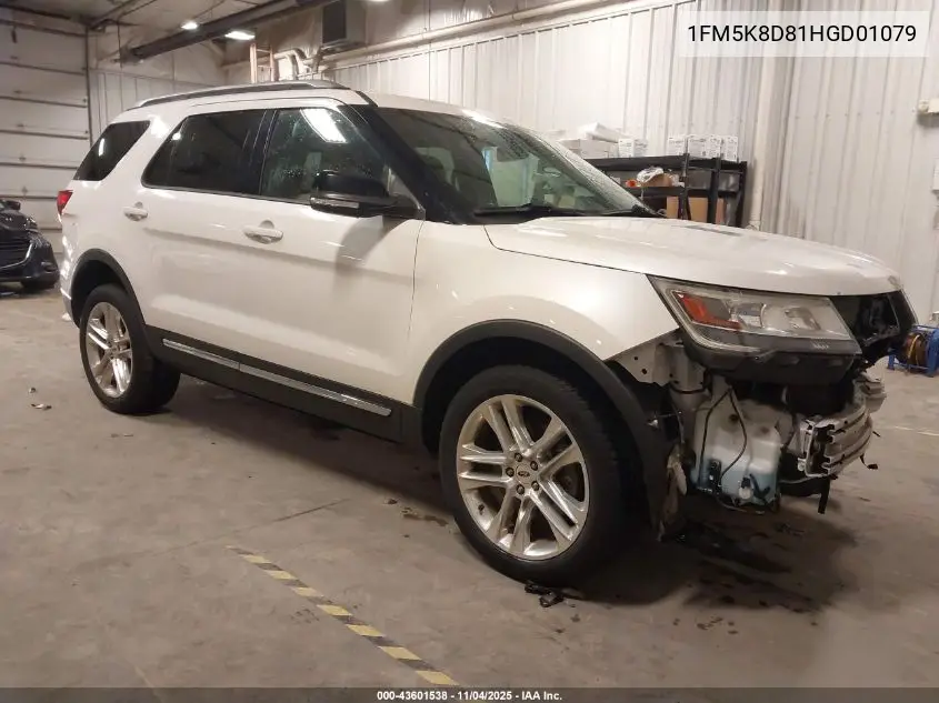 1FM5K8D81HGD01079 2017 Ford Explorer Xlt