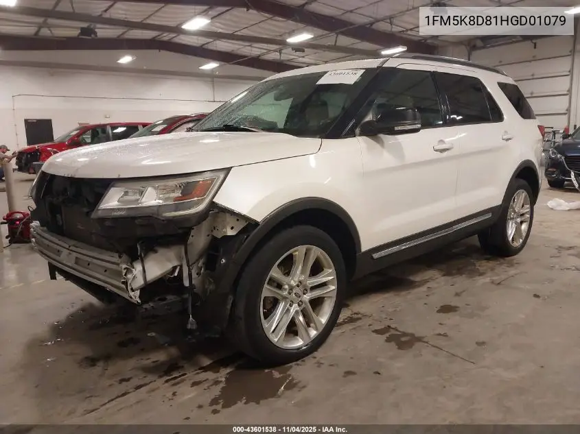 1FM5K8D81HGD01079 2017 Ford Explorer Xlt