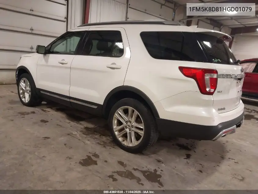 1FM5K8D81HGD01079 2017 Ford Explorer Xlt