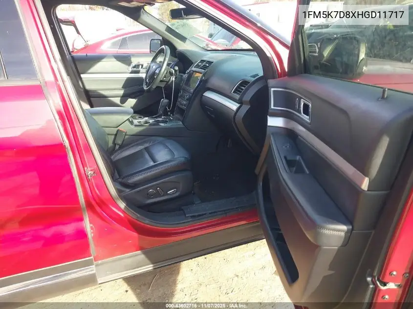 1FM5K7D8XHGD11717 2017 Ford Explorer Xlt