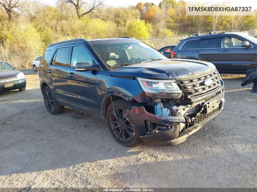 1FM5K8D8XHGA87337 2017 Ford Explorer Xlt