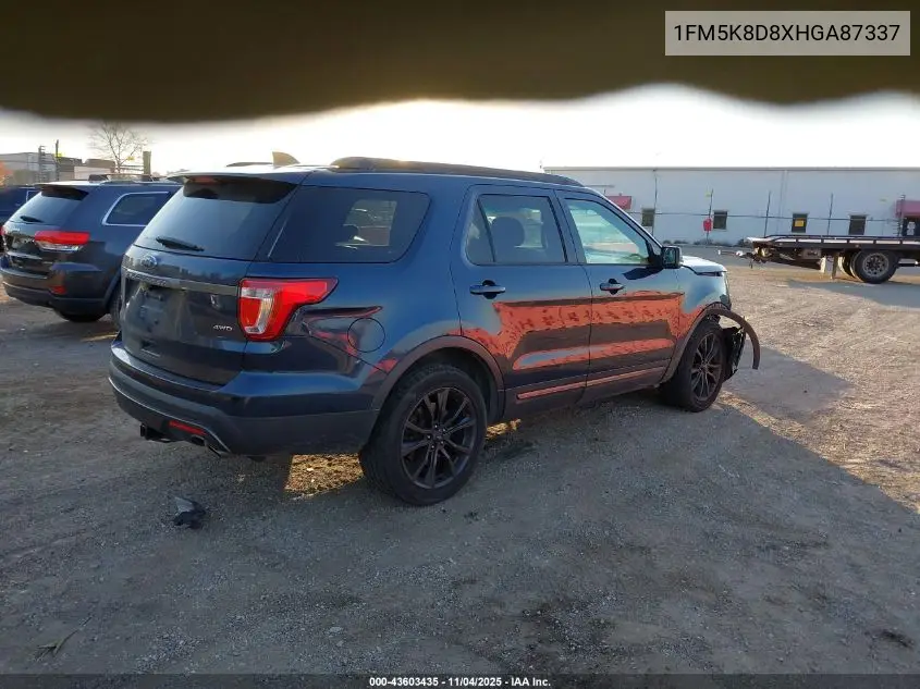 1FM5K8D8XHGA87337 2017 Ford Explorer Xlt