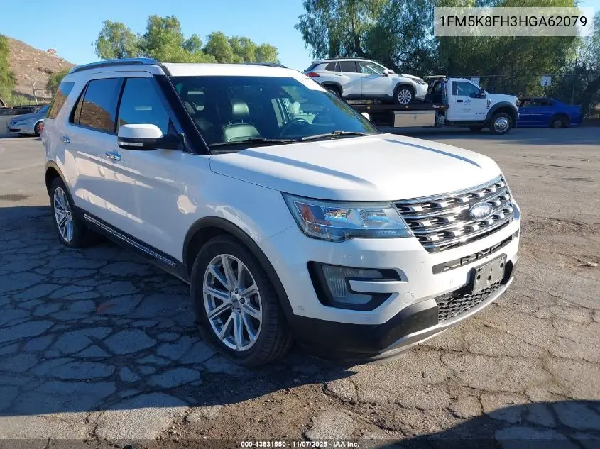 1FM5K8FH3HGA62079 2017 Ford Explorer Limited