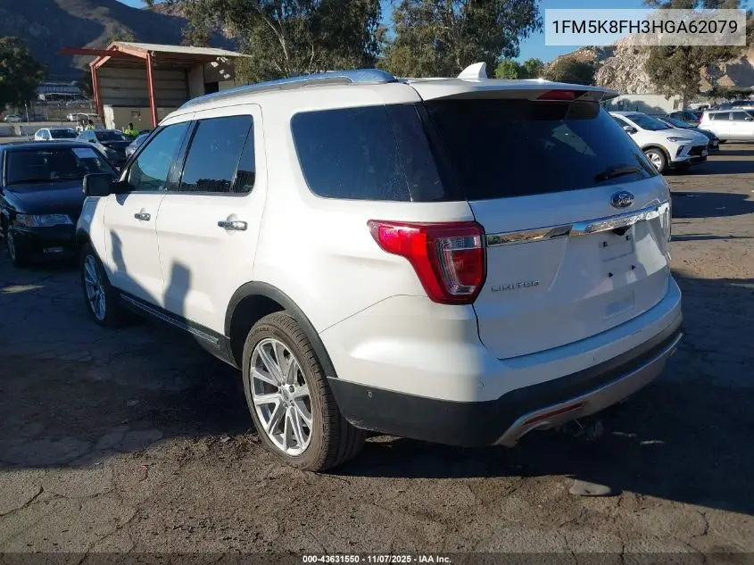 1FM5K8FH3HGA62079 2017 Ford Explorer Limited