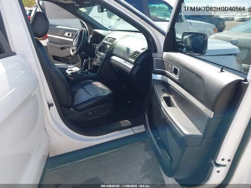 1FM5K7D82HGD40564 2017 Ford Explorer Xlt