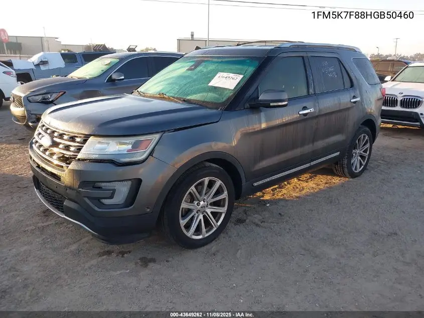 1FM5K7F88HGB50460 2017 Ford Explorer Limited