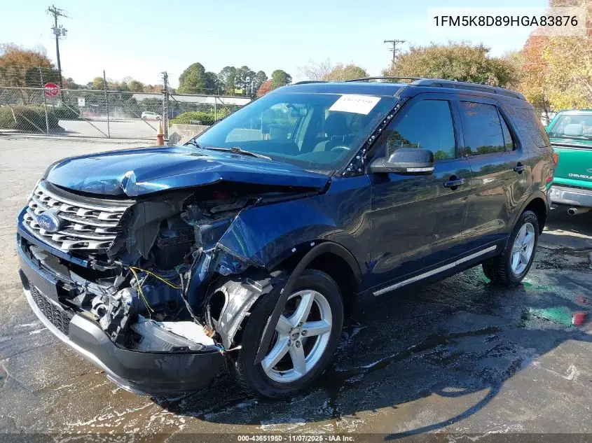 1FM5K8D89HGA83876 2017 Ford Explorer Xlt