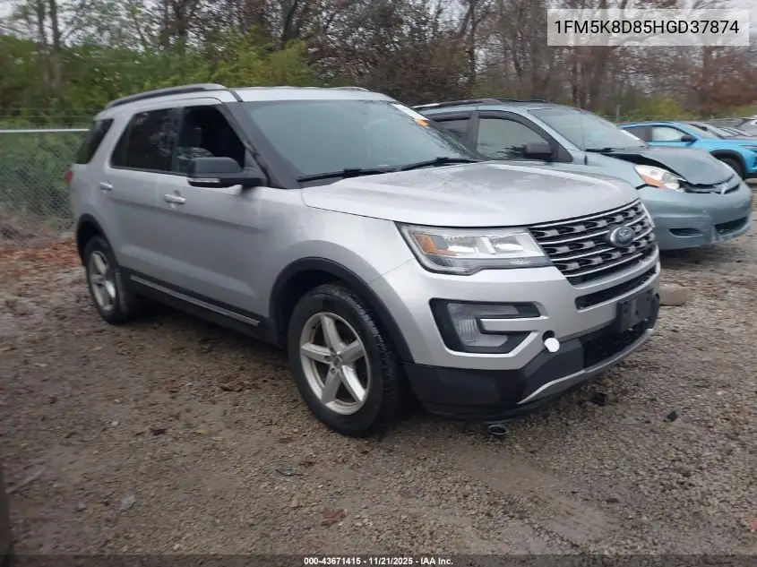 1FM5K8D85HGD37874 2017 Ford Explorer Xlt