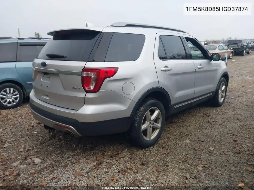 1FM5K8D85HGD37874 2017 Ford Explorer Xlt