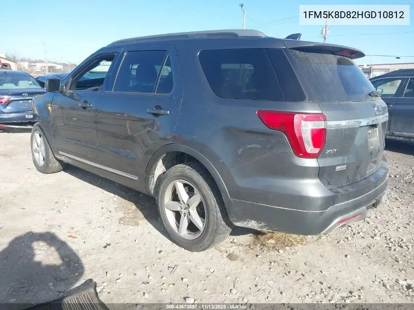 1FM5K8D82HGD10812 2017 Ford Explorer Xlt