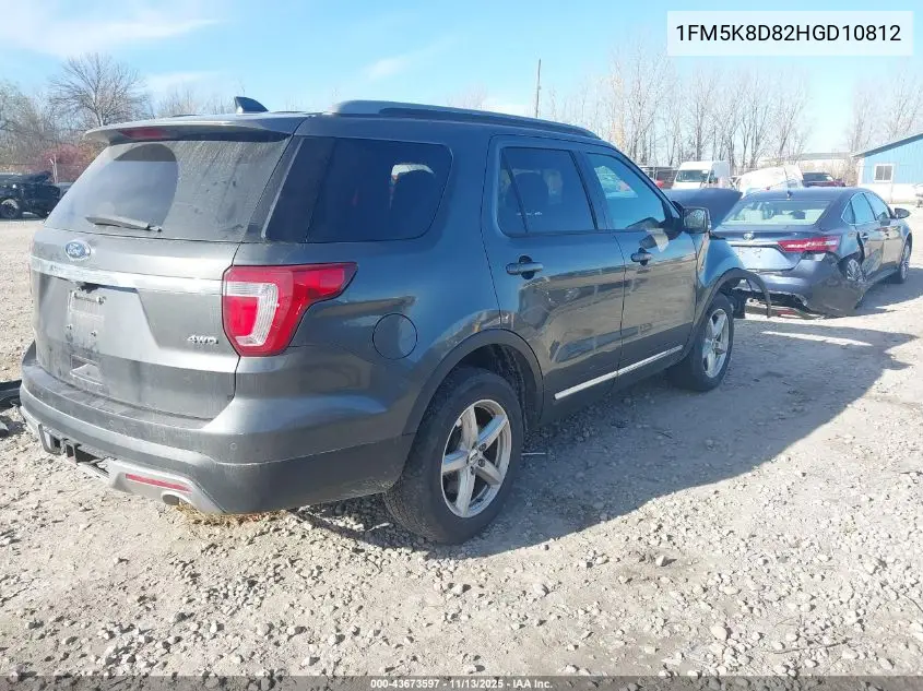 1FM5K8D82HGD10812 2017 Ford Explorer Xlt
