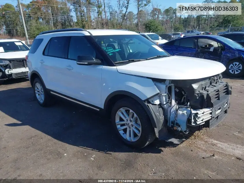 1FM5K7D89HGD36303 2017 Ford Explorer Xlt