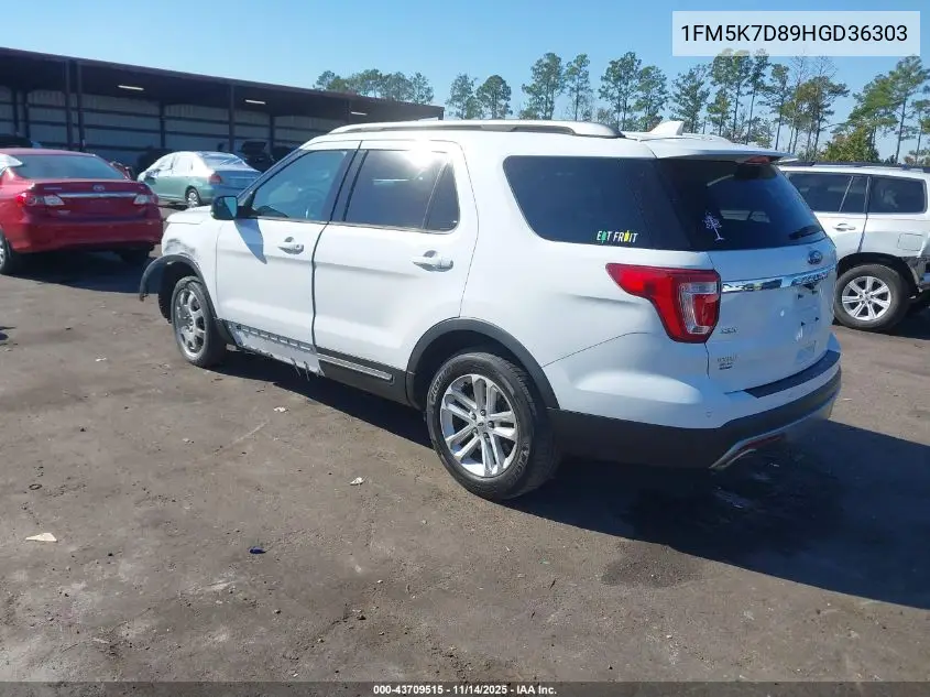 1FM5K7D89HGD36303 2017 Ford Explorer Xlt