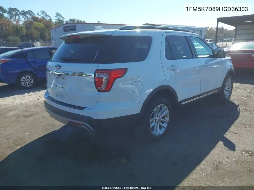 1FM5K7D89HGD36303 2017 Ford Explorer Xlt