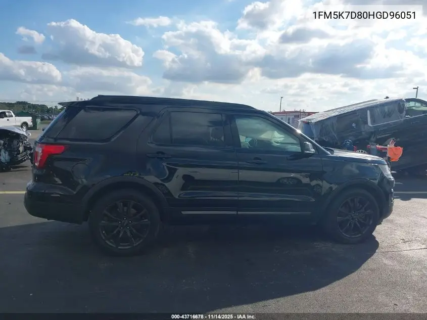 1FM5K7D80HGD96051 2017 Ford Explorer Xlt