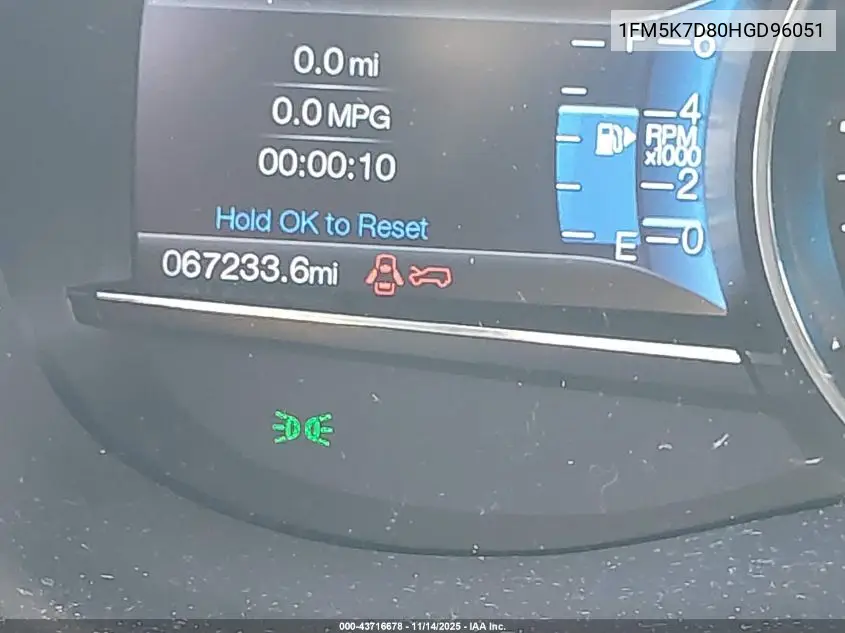 1FM5K7D80HGD96051 2017 Ford Explorer Xlt