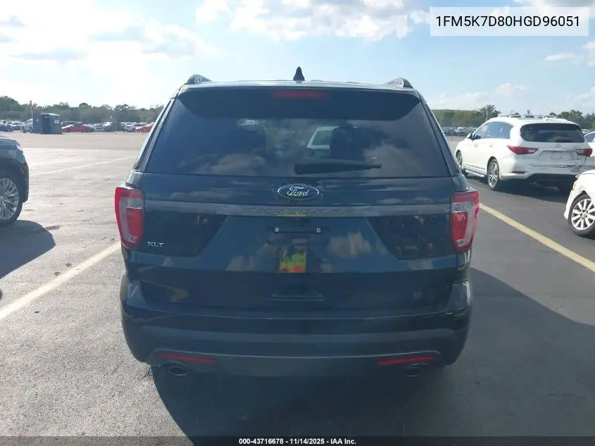 1FM5K7D80HGD96051 2017 Ford Explorer Xlt