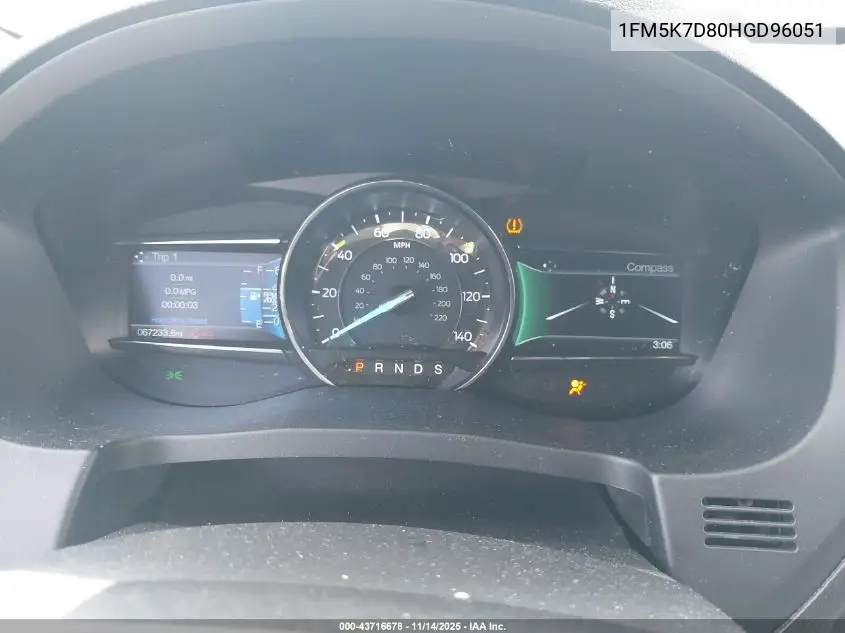 1FM5K7D80HGD96051 2017 Ford Explorer Xlt
