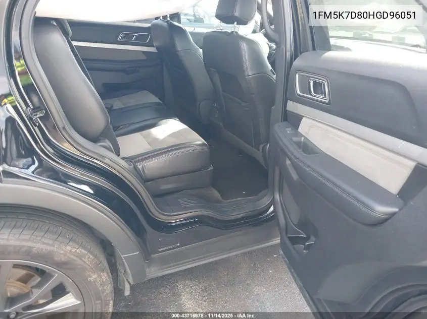 1FM5K7D80HGD96051 2017 Ford Explorer Xlt