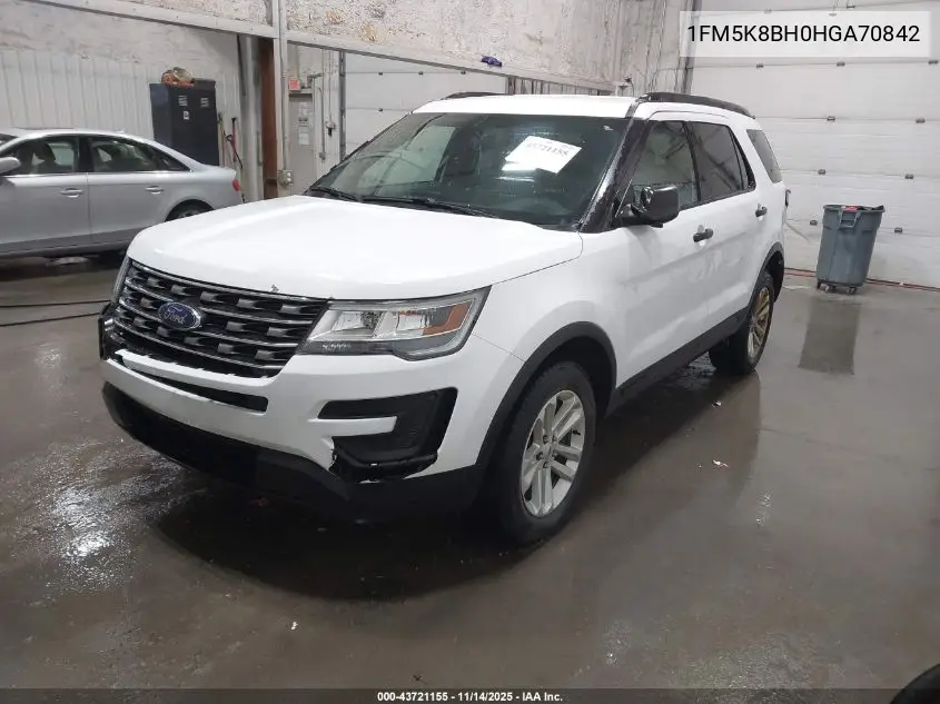 1FM5K8BH0HGA70842 2017 Ford Explorer