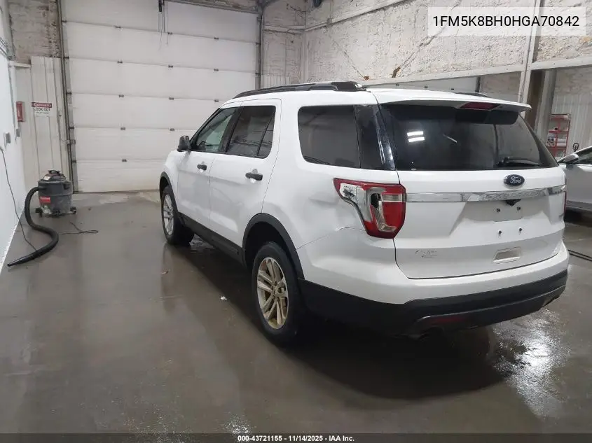 1FM5K8BH0HGA70842 2017 Ford Explorer