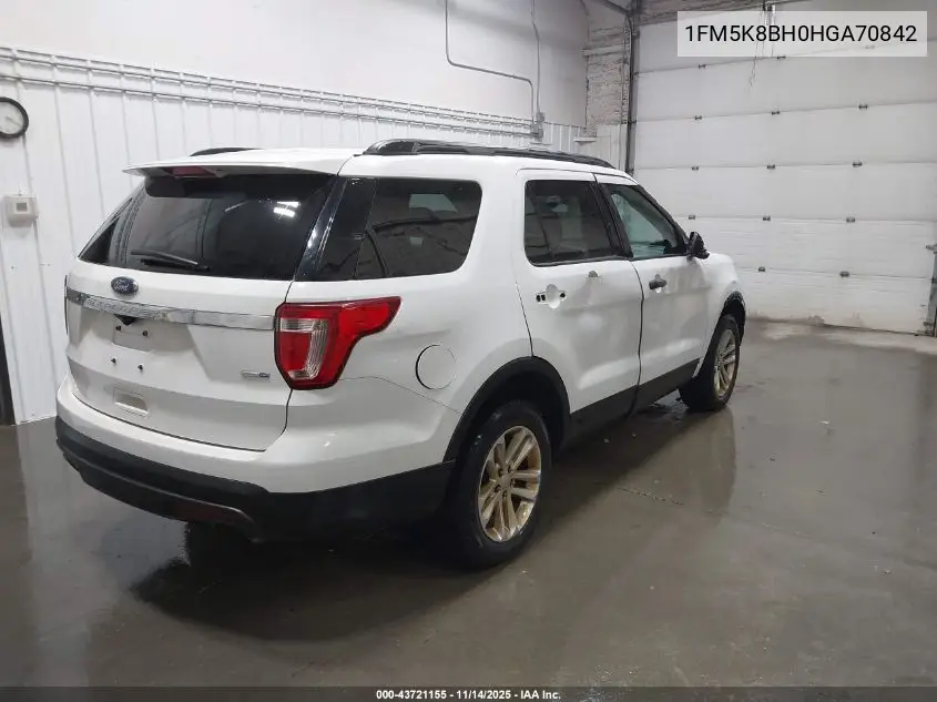 1FM5K8BH0HGA70842 2017 Ford Explorer