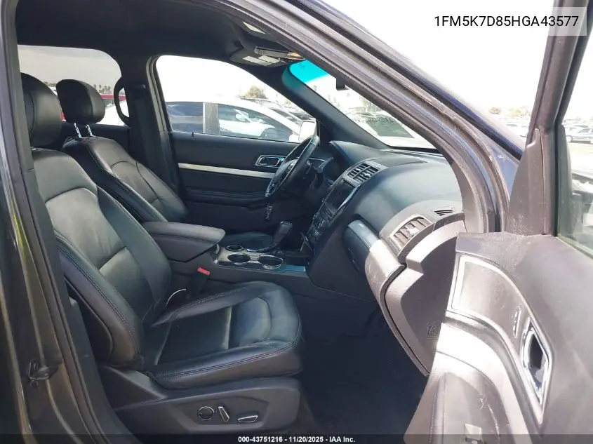 1FM5K7D85HGA43577 2017 Ford Explorer Xlt